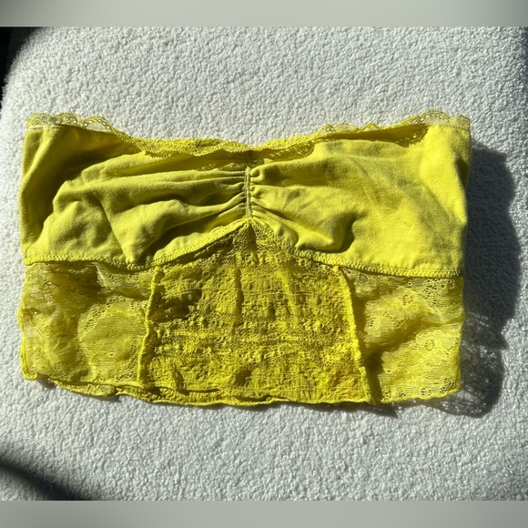 NWT Free people Lace Bandeau in Lemoncello (7801) - Picture 9 of 9